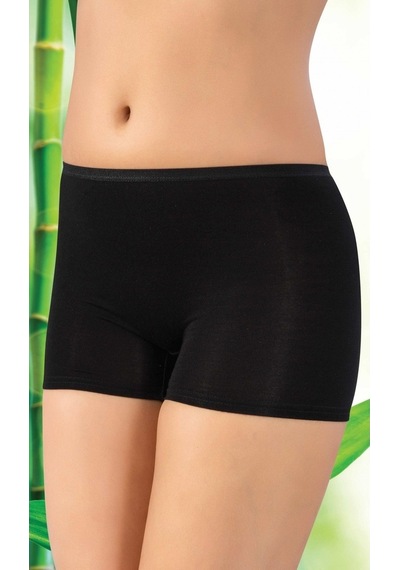 Lüx Drm 3500 Kadın 3'Lü Bamboo Iz Yapmaz Boxer Siyah-Beyaz-Ten Beyaz - Siyah