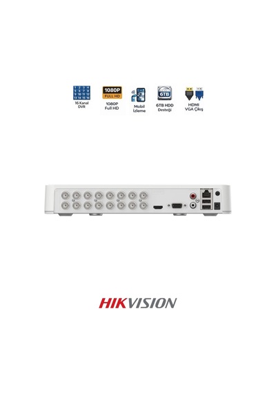 Ds-7116hghı-m1 16 Kanal Dvr 18 Ip Kamera Destekli Kayıt Cihazı