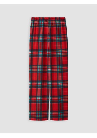 Lcw Dream Lacivert Ekose Desenli Kadın Polar Pijama Alt