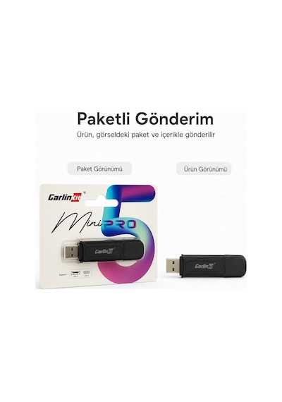 Carlinkit Mini 5 Pro Bluetooth & Wi-fi Kablosuz Carplay Çevirici
