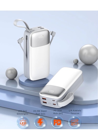 Sword SW-30PO3 30000 mAh 22.5W Powerbank Beyaz