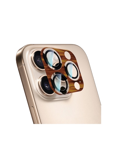 Apple Uyumlu   iPhone 16 Pro Max Caseworld Crystal Color Serisi Full Kamera Lens Koruyucu Kahverengi