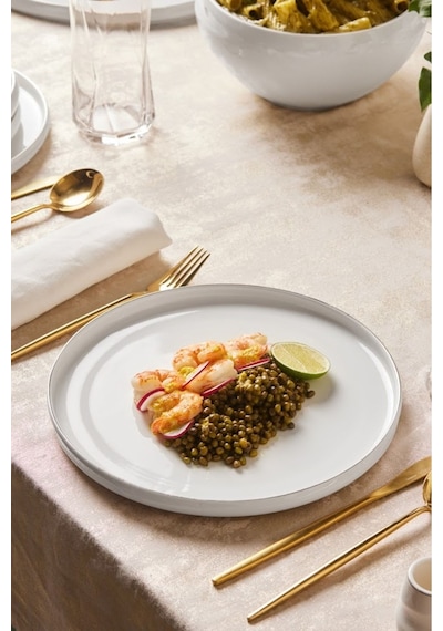 Karaca  Red Carpet Collection Streamline Sunset Porselen 59 Parça 12 Kişilik Yemek Takımı Gold