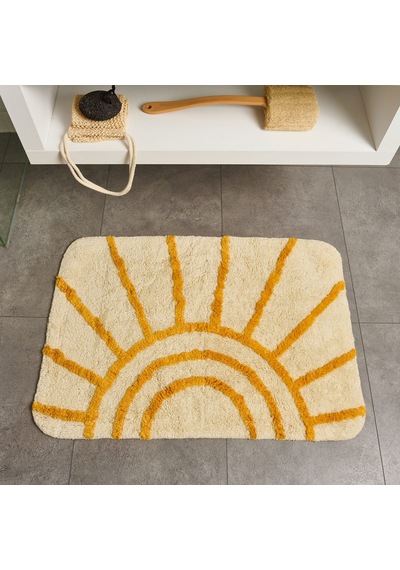 Soft Sun Tufting Banyo Paspası - Ekru - 60x90 Cm Çok Renkli
