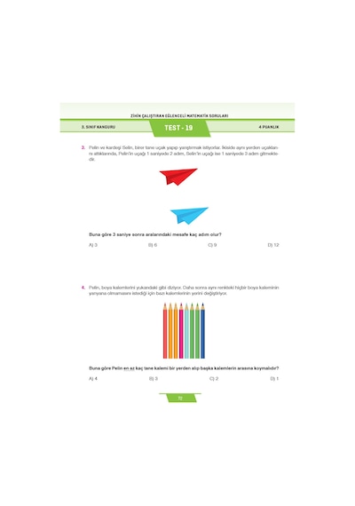 3. Sınıf Zihin Çalıştıran Eğlenceli Kanguru Matematik Soruları