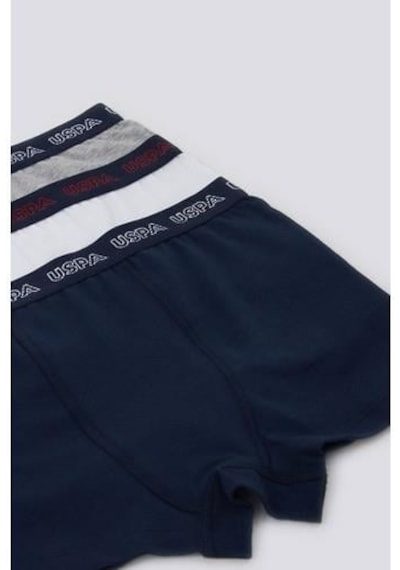 U.S. Polo Assn. U.s Polo Erkek Çocuk Boxer 3'lü Takım Mavi