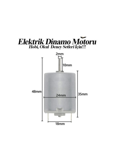Basit Elektrik Motoru Devresi Deney Seti Pilli