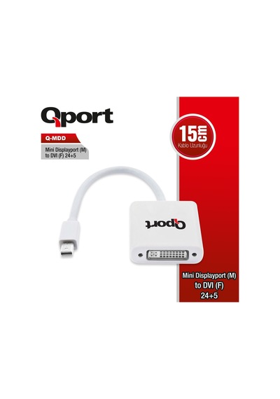 Qport Q-Mdd Mini DisplayportM To DvıF 24+5 Dönüştürücü