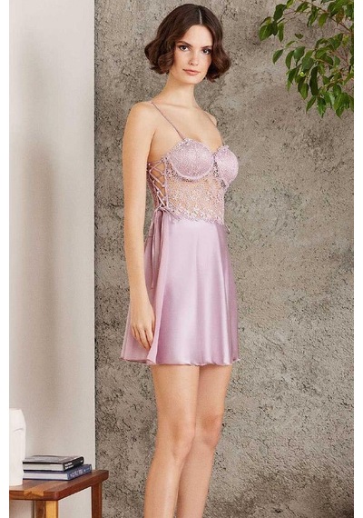 Pierre Cardin 6005 Kadın Saten Dantelli 6'lı Set-rose Rose