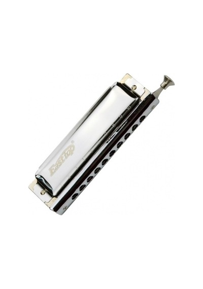 East Top T10-40 Harmonica Bakır Gövde / Kromatik Pompalı / 10 Delikli / Gümüş Renk Mızıka