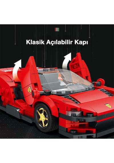 Reobrix Creator 11027 Ferrari Daytona Sp3 Spor Araba Yaratıcı Yapı Blok Seti Building Blocks - 350 Parça