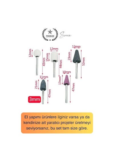 Premium 10 Parça Hobi Gravür Taşlama Ucu Mini Metal Ahşap Oyma Seti Parlatma Zımparalama Fırçalama