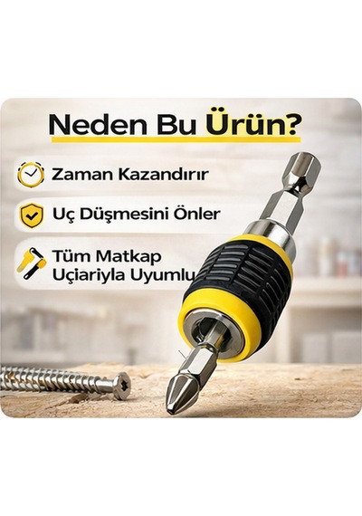 Manyetik Bits Uç Tutucu Hex Manyetik Matkap Ucu Adaptörü 60mm Otomatik Kartelalı