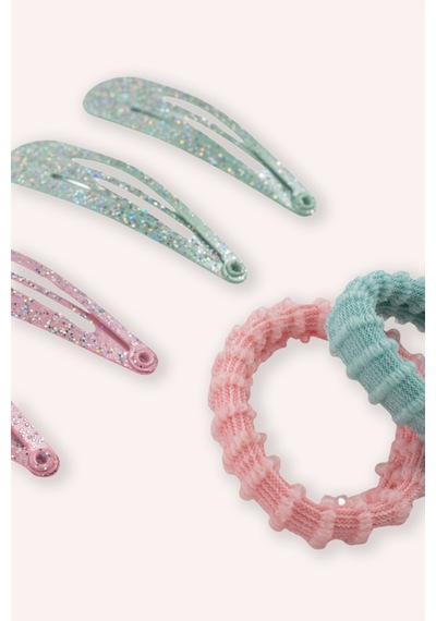 Panço Kız Bebek Çıtçıt Lastik Toka Seti Çok Renkli 2512GB09007