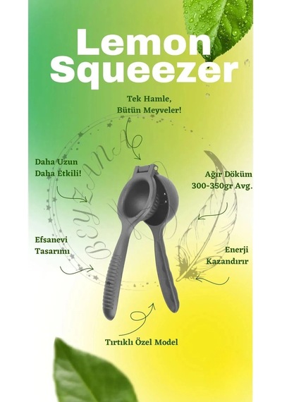 Döküm Paslanmaz Limon Sıkacağı A Kalite, El Tipi, Pratik & Ergonomik Tasarım Döküm Diğer