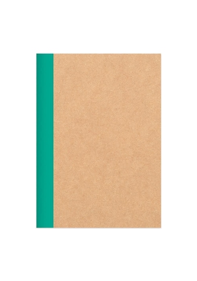 Çizgili Stickerli Kraft Kapak Defter Mavi 18,5 26 50 Yp. Mavi Çok Renkli