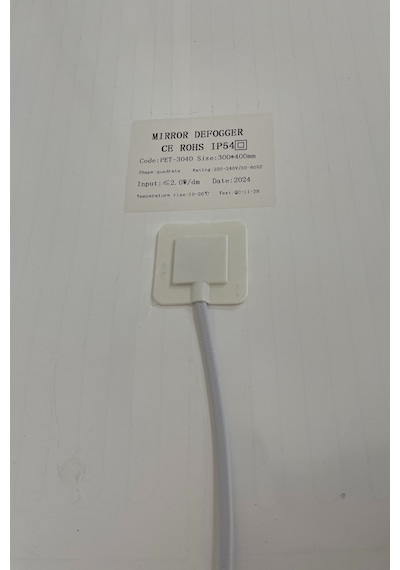220 Volt Ayna Arkası Buğu Önleyici Rezistans Banyo Ayna Arkası Buğu Çözücü Kare 30x40 Cm