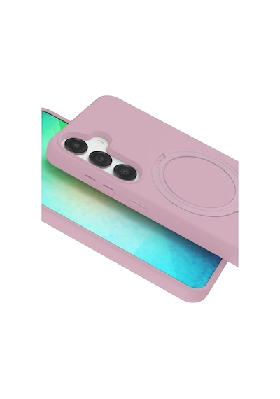 Samsung Galaxy S25 Regal Magsafe Standlı Kapak - Açık Pembe 0.2M-Çok Renkli