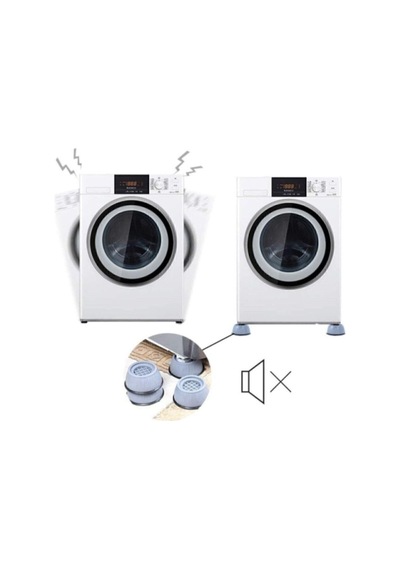 4'lü Çamaşır Makinesi Titreşim Engelleyici Stoper 10cm X 4cm Gri Diğer