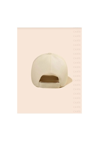Caxis Milano İtaly Baskılı Spor Şapka Unisex 56-60 Cm Ölçülere Kadar Ayarlanabilir Çırtlı Krem