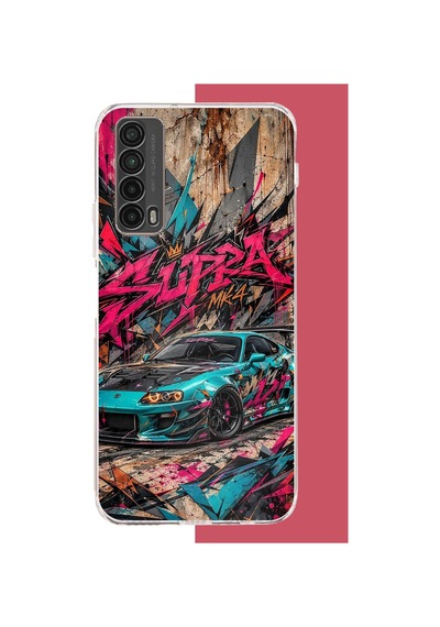 Huawei P Smart 2021 Uyumlu Supra Sokak Sanatı Baskılı Silikon Kılıf Renkli