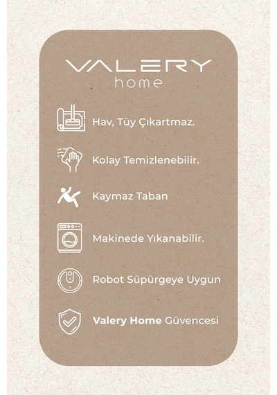 Vl Comfort Düz Saçaklı Peluş Halı Ekru Ekru