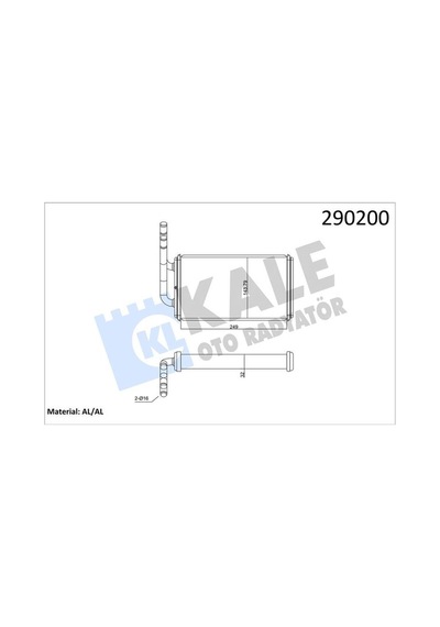 Kale 0287881ab Kalorifer Radyatörü Ford Transit 93 T12-t15 Alüminyum 95vw 18476 Ab-95vw 18476 Ac