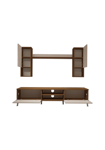 Decoraktiv Eko 5da Mdf Dvd Gold Tv Ünitesi Tv Sehpası Ceviz - Beyaz