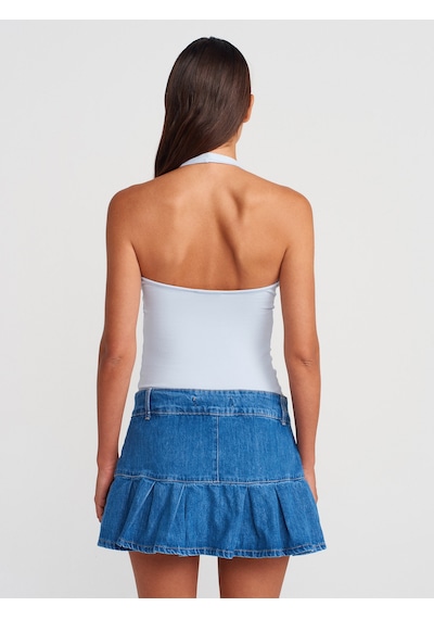 Dilvin 21052 Halter Yaka Top-açık Mavi Açık Mavi