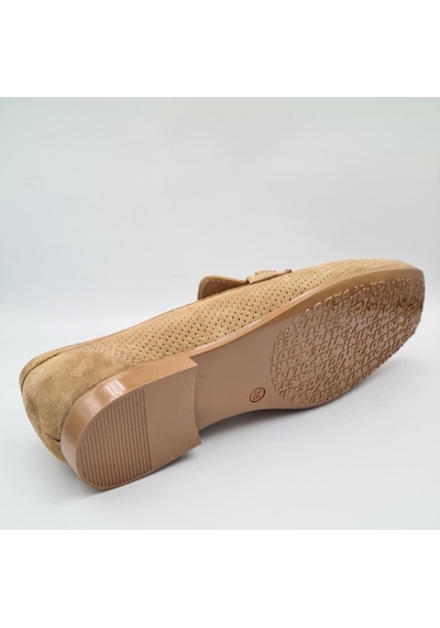 Greyder 34800 Taba Renk Nubuk Deri Kadın Formal Casual Ayakkabı Taba