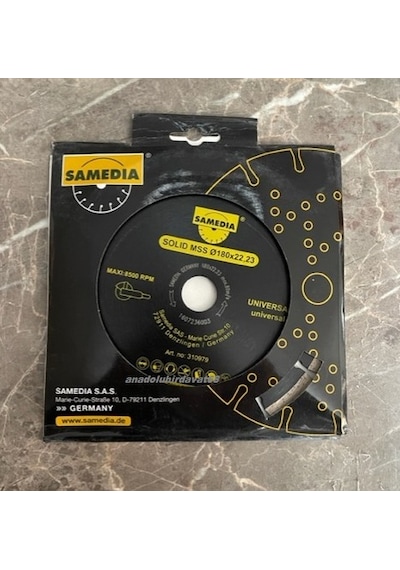 Samedia 180mm Taş Kesici Beton Kesme Elması Tuğla Kiremit Kesici Germany