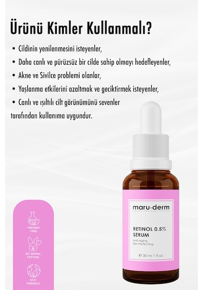 Maruderm Retinol 0.5% Cilt Yenileyici Bakım Serumu 30 ML