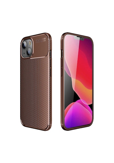Apple Uyumlu iPhone 13 Mini Uyumlu Zore Negro Silikon Kılıf-kahverengi Kahverengi -
