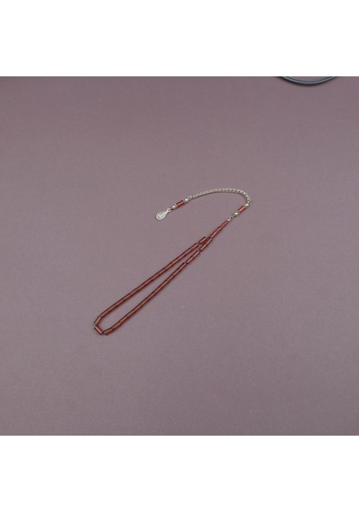 Sıkma Kehribar Bilek Boy Kesme Kesim 4x7mm Sallama Tesbih Kahverengi