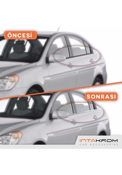 intakrom Hyundai Accent Era Krom Cam Çıtası 4 Parça 2005 - 2011