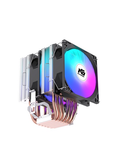 Ng Twin Frost 600b Rainbow Dual Fan Dual Radyatör 6 Bakır Borulu Cpu Soğutucu Siyah