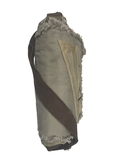 Old Cotton Cargo Vintage Salaş Orta Boy Unisex Günlük Çapraz Postacı Tablet Çantası M 32 Cm X 27 Cm Bej