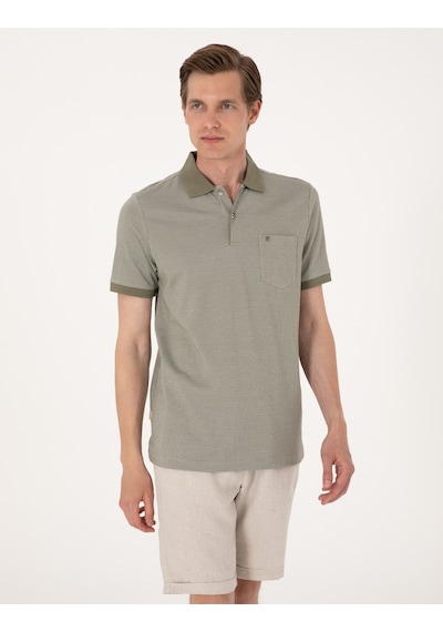 Pierre Cardin Erkek Haki Tişört 50306862-vr027 Haki