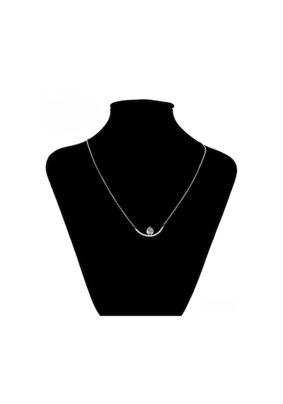 Damla Taşlı Smile Tasarım Platin Kaplama Kadın Kolye Silver