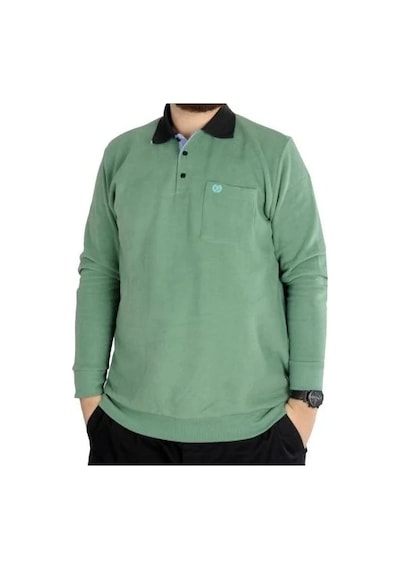 Mode XL Erkek Sweat Polo Cepli Selanik Basic 20441 Çağla Çağla Mode XL Erkek Sweat Polo Cepli Selanik Basic 20441 Çağla Çağla