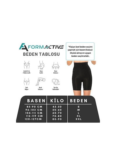 Momslab Kadın Kısa Paçalı Toparlayıcı Korse Siyah