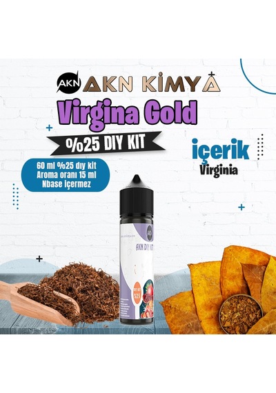Virginia Gold Yoğun Dıy Kit Gıda Aroması %25 Oranda Aroma İçerir Hazır Değildir 60 Ml