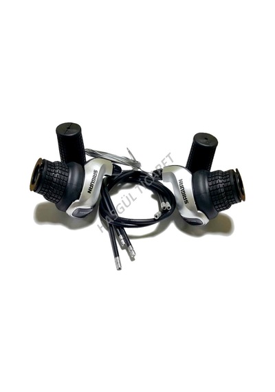Hsgl Bisiklet Koldan Vites Kolu Göstergeli Tx-43 Shimano Mod Beyaz - Mavi