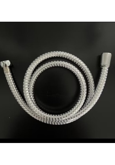 Yüksek Kaliteli Spiral Banyo Duş Hortumu 1,5 Metre Beyaz - Gümüş