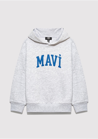 Mavi - Mavi Logo Baskılı Gri Sweatshirt 6s10113-88467 Gri