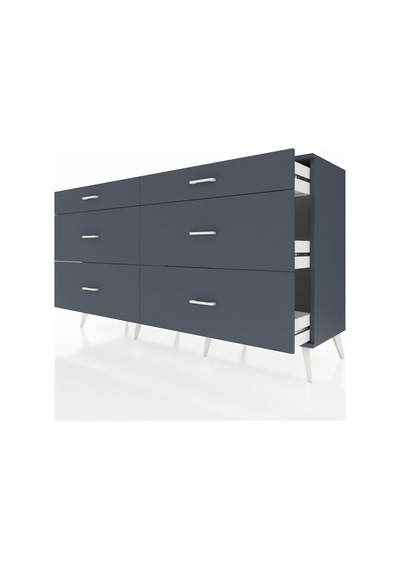 Hyperion Konsol 6 Çekmeceli 176x44x99 Antrasit-antrasit Antrasit-antrasit