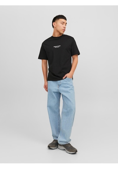 Jack & Jones Jorvesterbro Rahat Kesim Tişört 12240121 Black Siyah Jack & Jones Jorvesterbro Rahat Kesim Tişört 12240121 Black Siyah