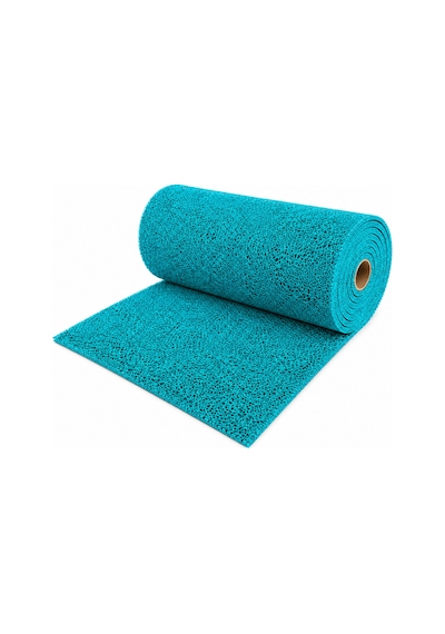 Kıvırcık Paspas 14 Mm 100x150 Cm Turkuaz Pvc Kaymaz Tabanlı
