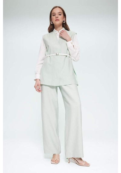 DeFacto 	Wide Leg Basic Düz Geniş Paça Pantolon E7979AX25SMGN1181