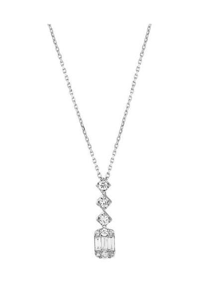 0.35 Karat Baget Pırlanta Kolye 05711415